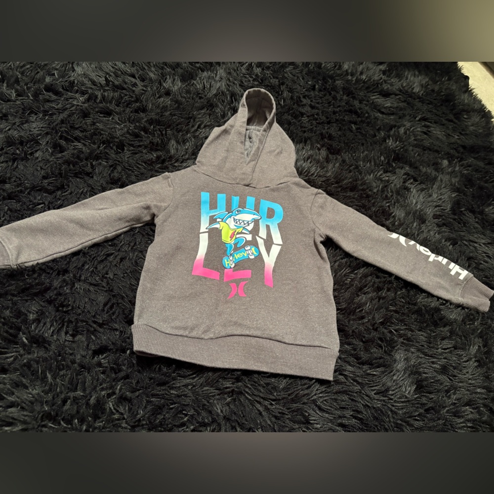 Hurley Kids Hoodie with Blue and Pink Graphic